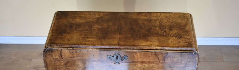 20th Century Queen Anne Revival Burr Walnut Bureau View VII