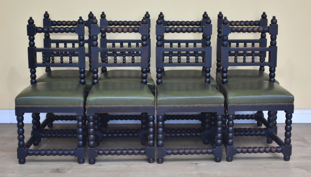 Set of 8 19th Century Cromwellian Style Dining Chairs