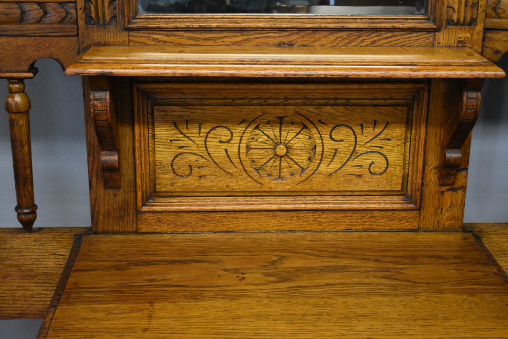 Victorian Carved Oak Hallstand View VII
