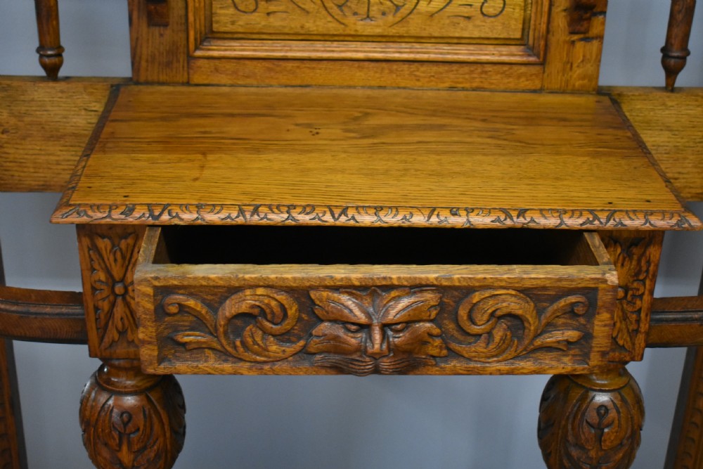 Victorian Carved Oak Hallstand View VIII