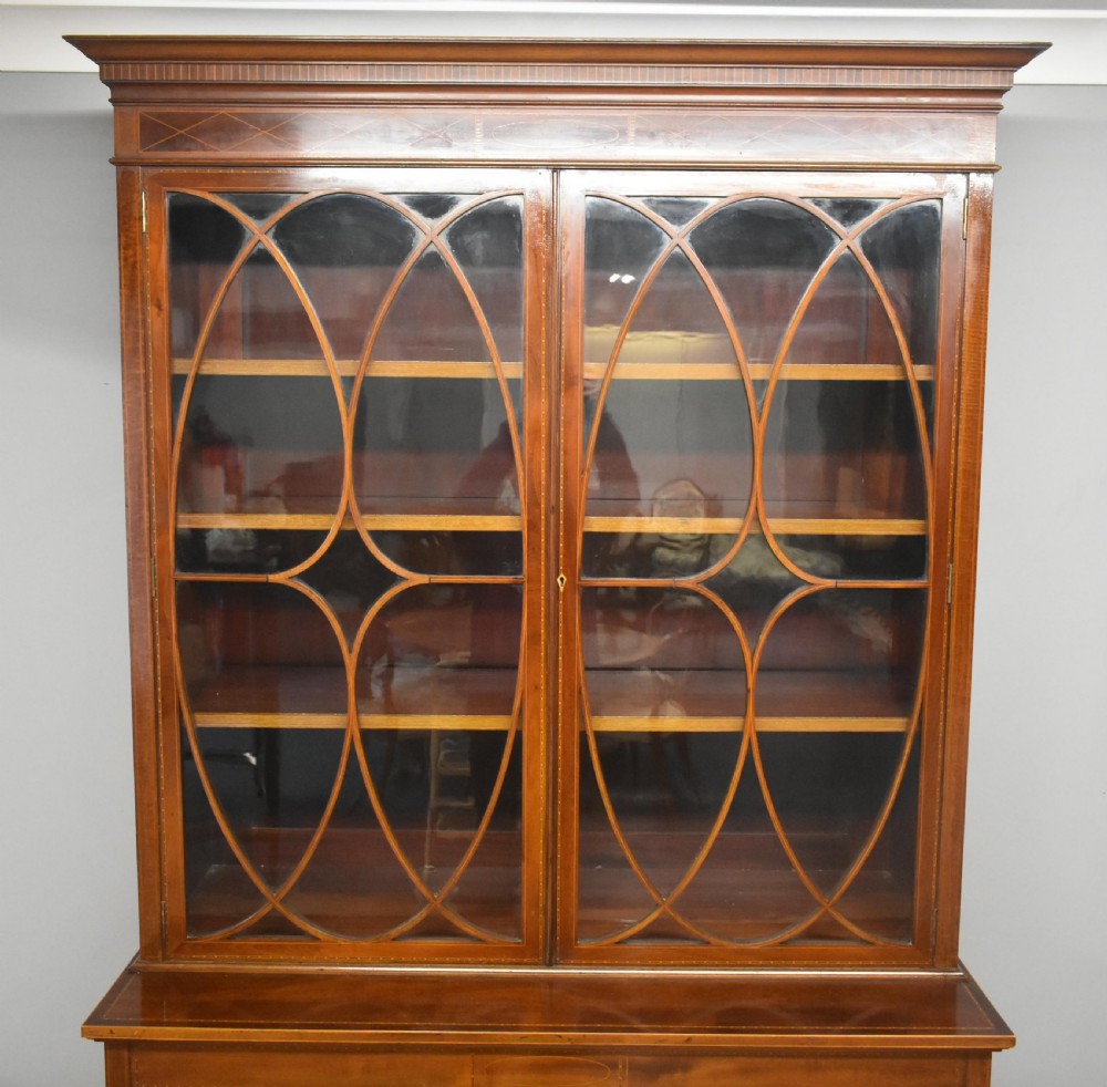 Edwardian Mahogany Bookcase View VI