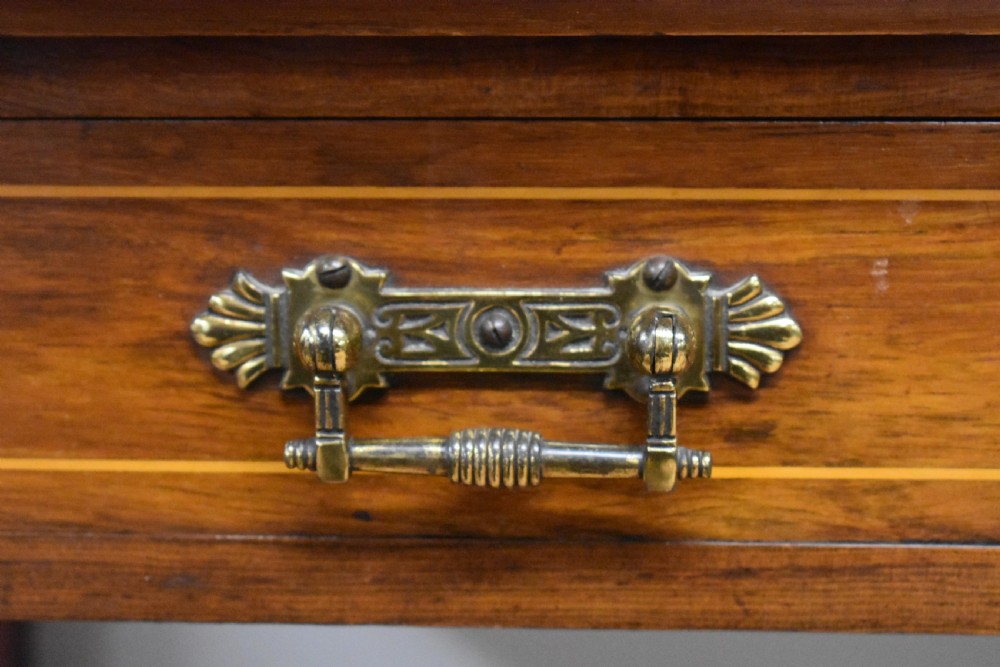 Late Victorian Rosewood and Marquetry Writing Table View VIII