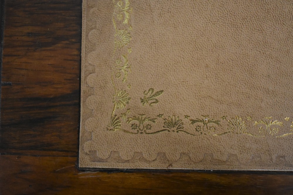 Late Victorian Rosewood and Marquetry Writing Table View IX