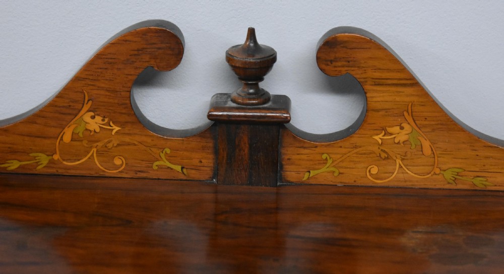 Late Victorian Rosewood and Marquetry Writing Table View XIII