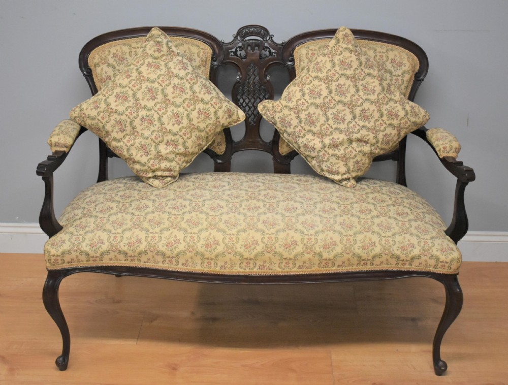 Edwardian Mahogany Three Piece Salon Suite View IV