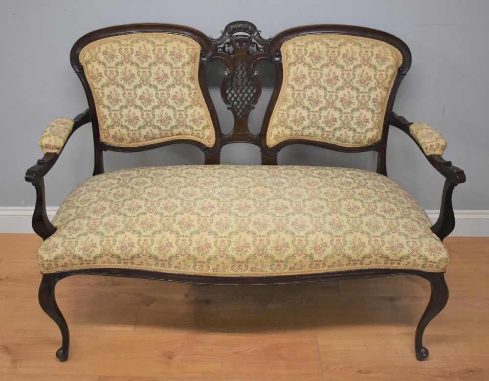 Edwardian Mahogany Three Piece Salon Suite View V