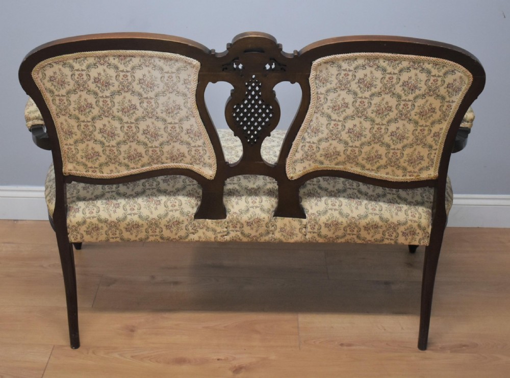Edwardian Mahogany Three Piece Salon Suite View VIII