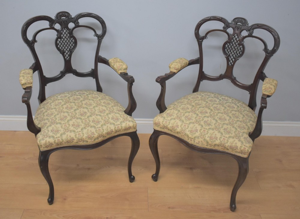 Edwardian Mahogany Three Piece Salon Suite View XII