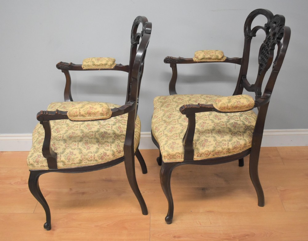 Edwardian Mahogany Three Piece Salon Suite View XV