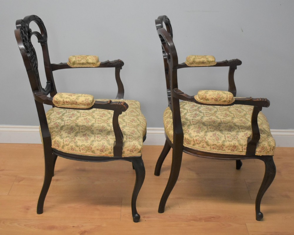 Edwardian Mahogany Three Piece Salon Suite View XVII