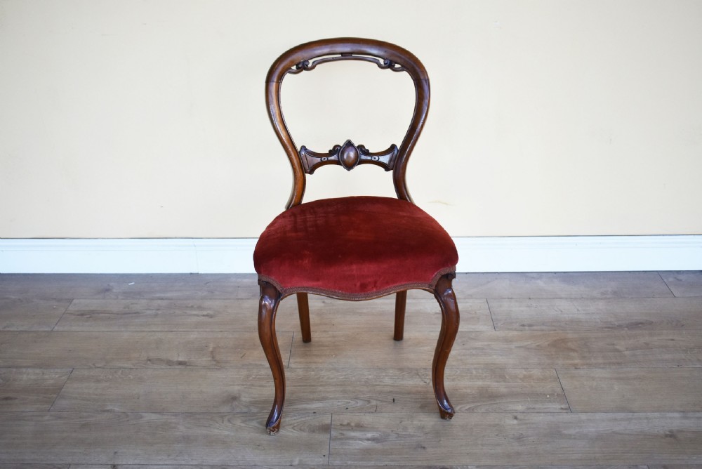 Set of 4 Victorian Walnut Dining Chairs View III