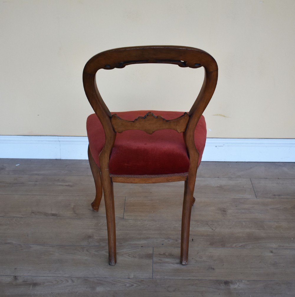 Set of 4 Victorian Walnut Dining Chairs View IV