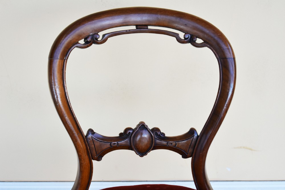 Set of 4 Victorian Walnut Dining Chairs View VI