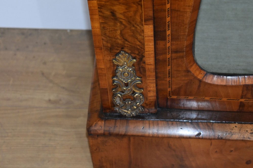 Pair of 19th Century Victorian Walnut & Marquetry Pier Cabinets View VI