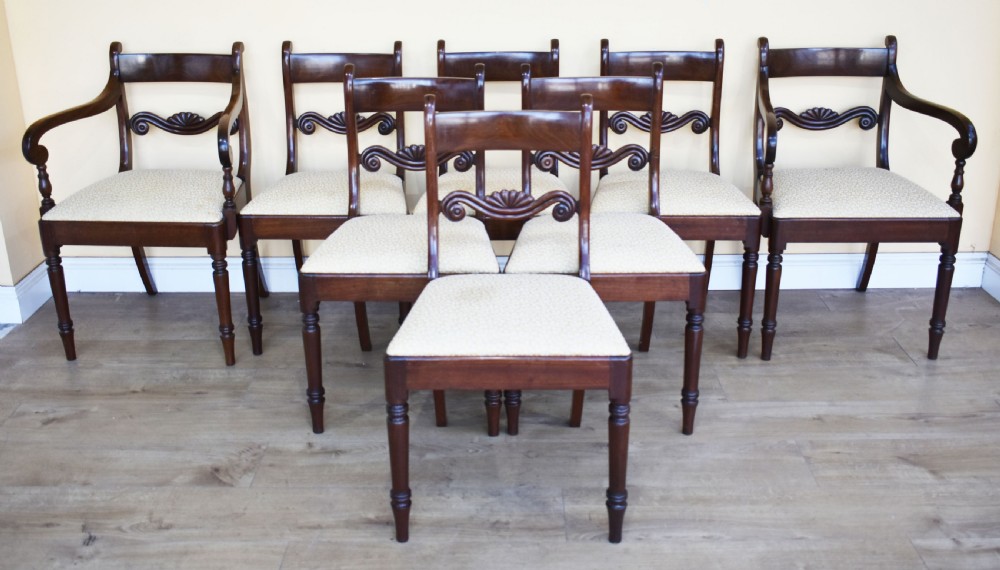 Set of 8 19th Century Mahogany Dining Chairs