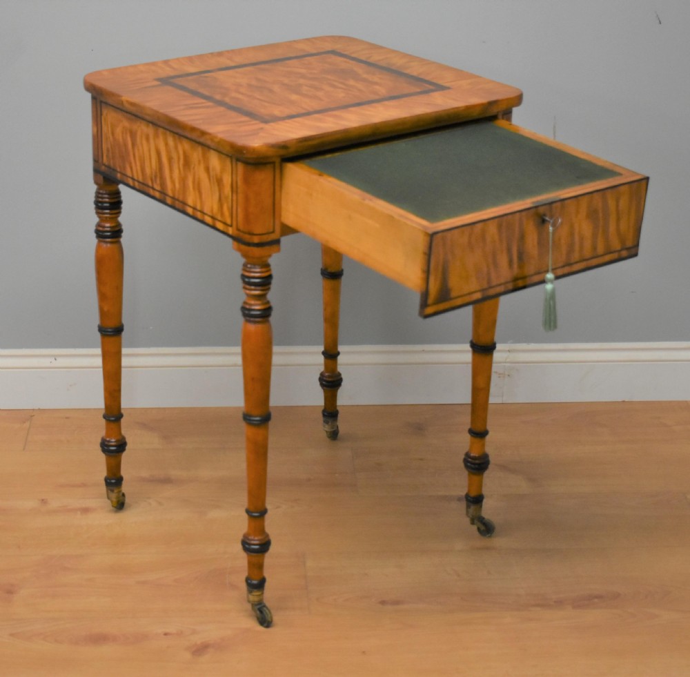 Regency Satinwood Writing Table View III