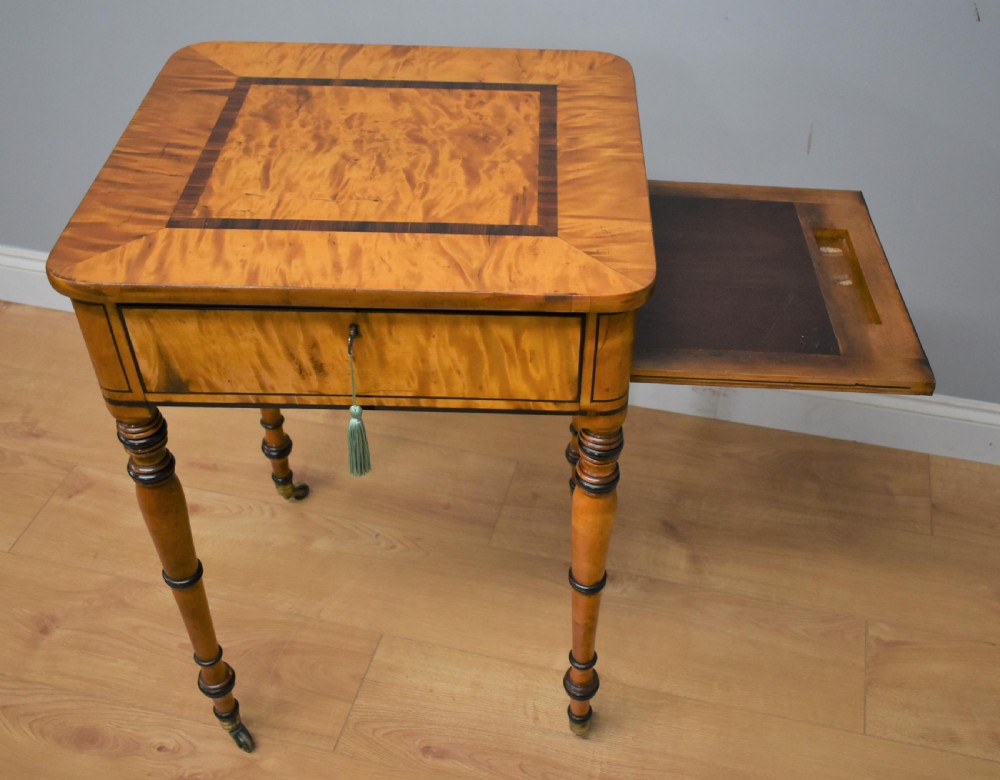 Regency Satinwood Writing Table View XI