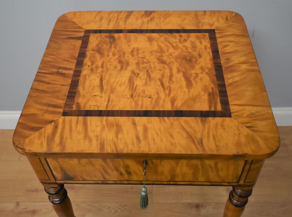 Regency Satinwood Writing Table View XII