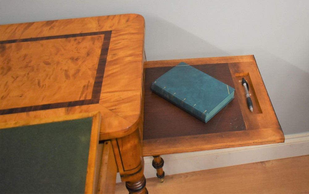 Regency Satinwood Writing Table View XV