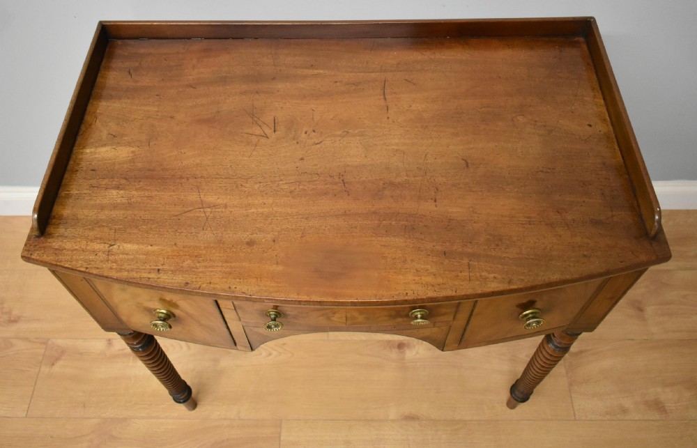 Regency Mahogany Bow front Side Table View III