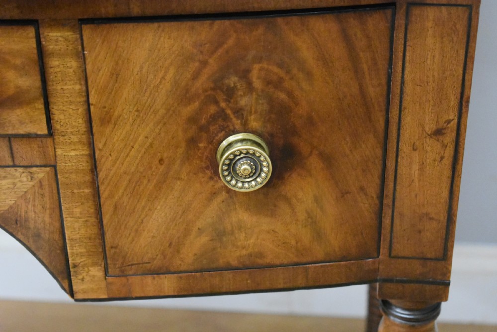 Regency Mahogany Bow front Side Table View V