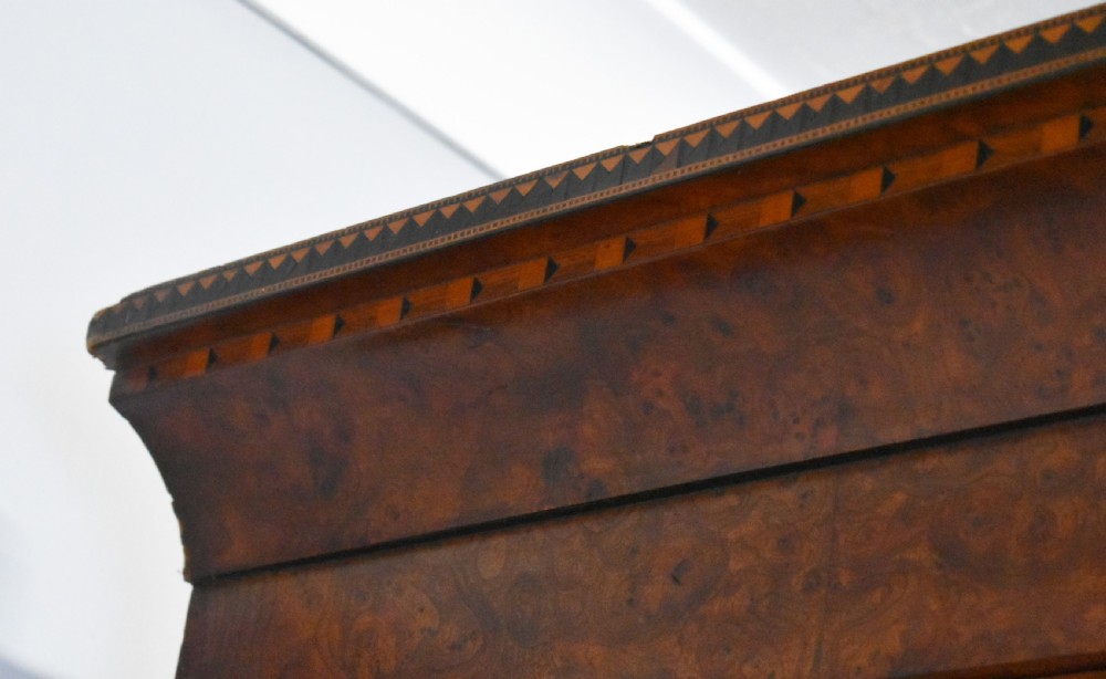 19th Century Victorian Burr Walnut Wardrobe View XVI