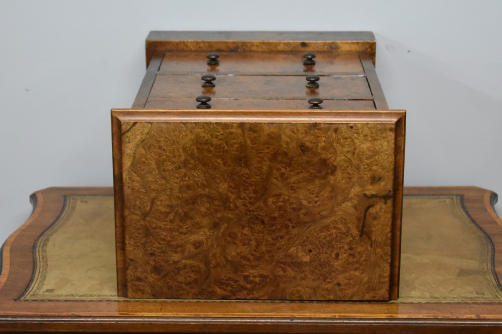 Victorian Burr Walnut Miniature Chest of Drawers View IV
