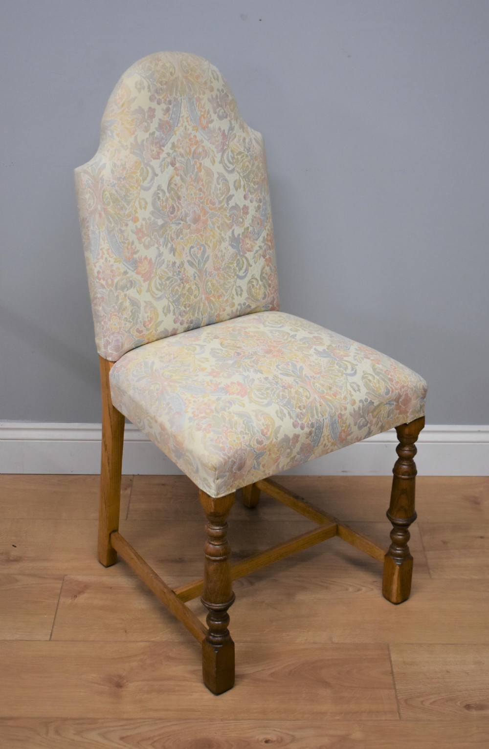 Early 20th Century Set Six Oak Upholstered chairs View II