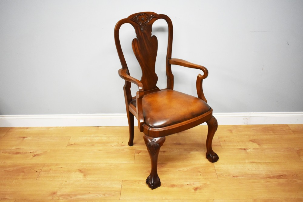 20th Century Queen Anne Style Armchair