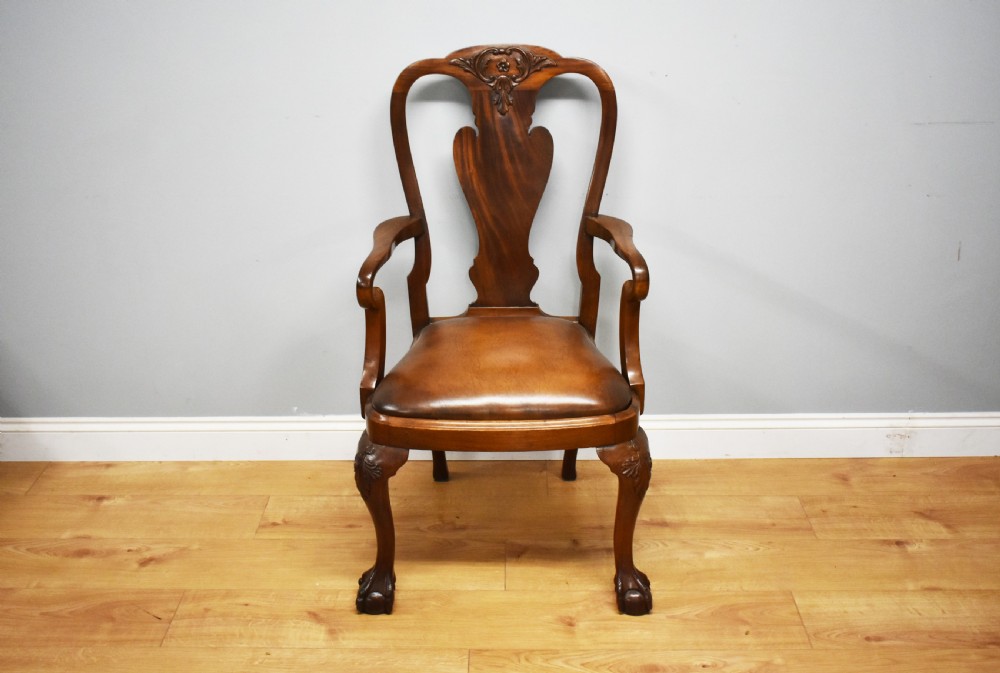 20th Century Queen Anne Style Armchair View II