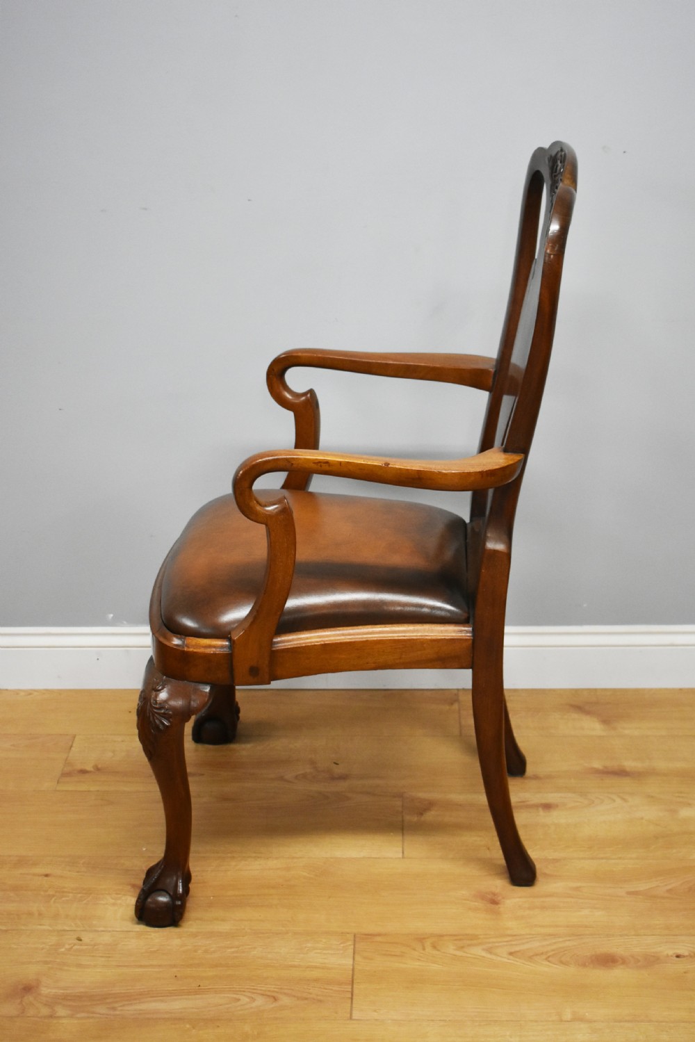 20th Century Queen Anne Style Armchair View IX