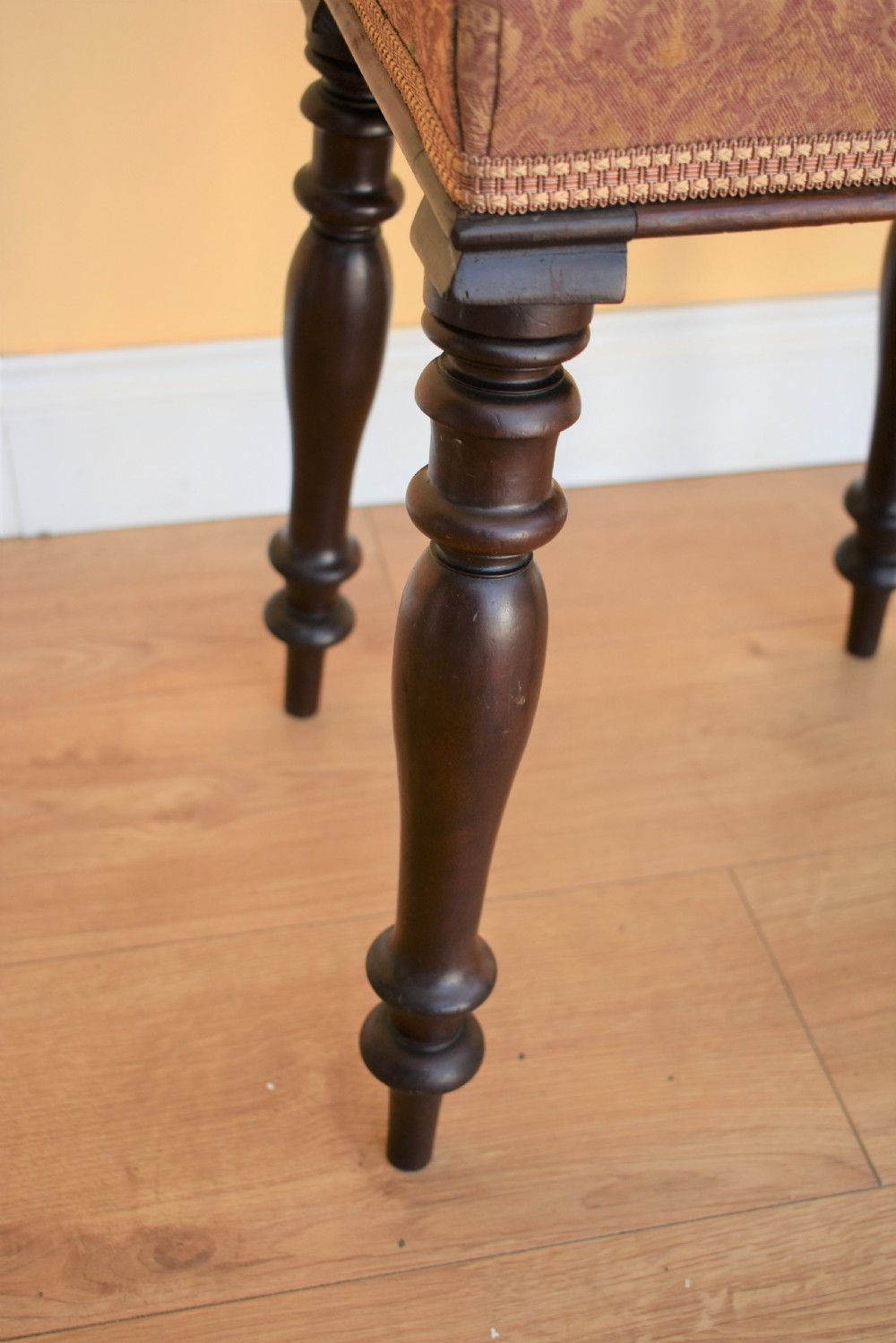 Pair Victorian Mahogany Stools View VII