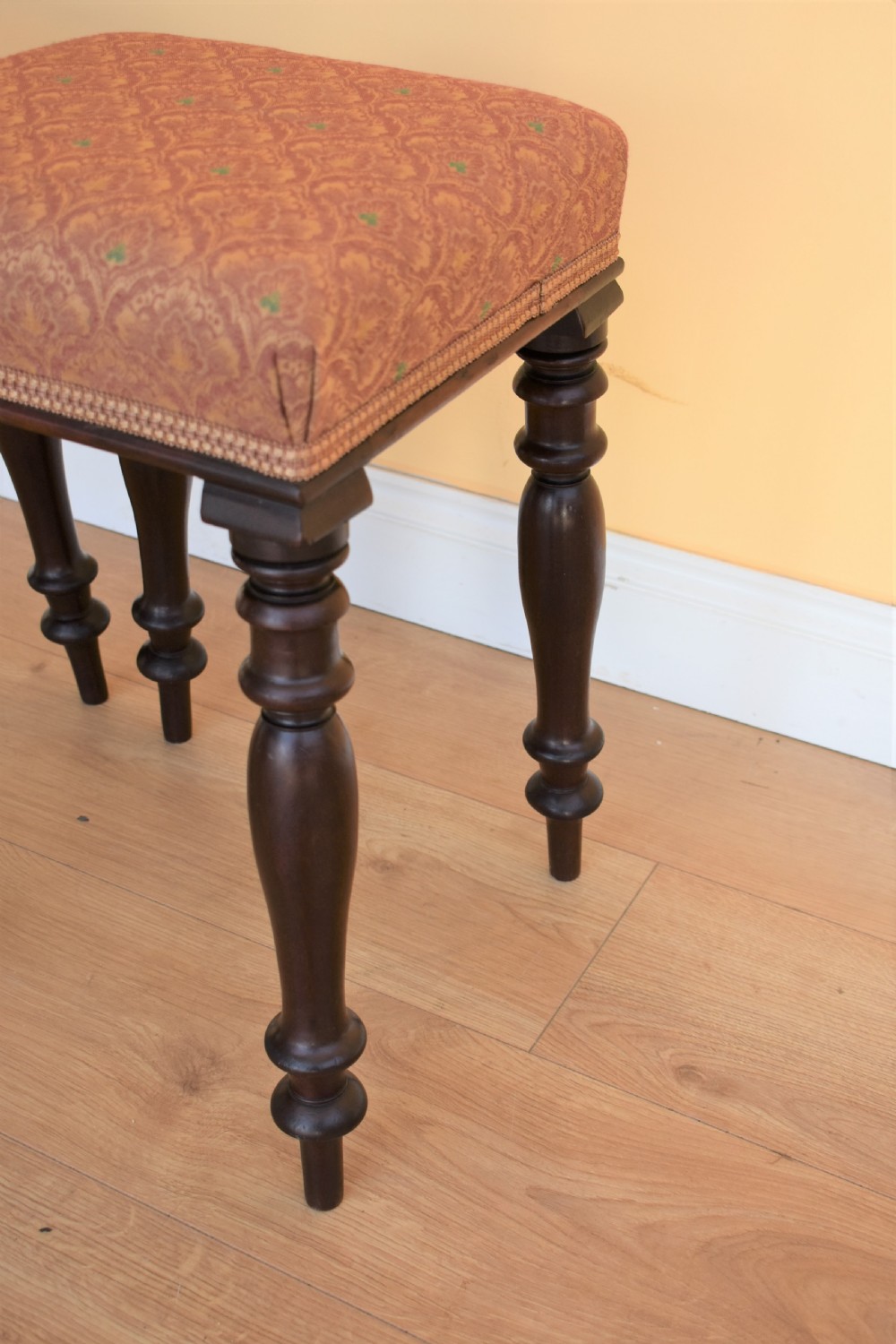 Pair Victorian Mahogany Stools View IX