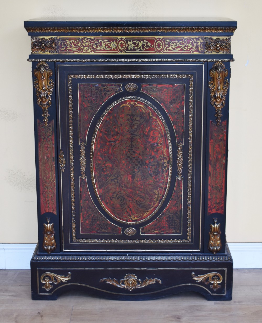 19th Century Victorian Boulle Pier Cabinet