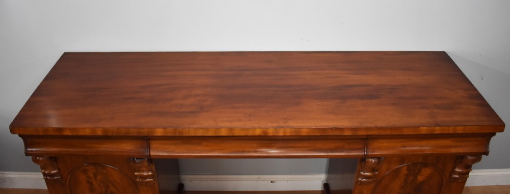 19th Century Victorian Mahogany Pedestal Sideboard View VII