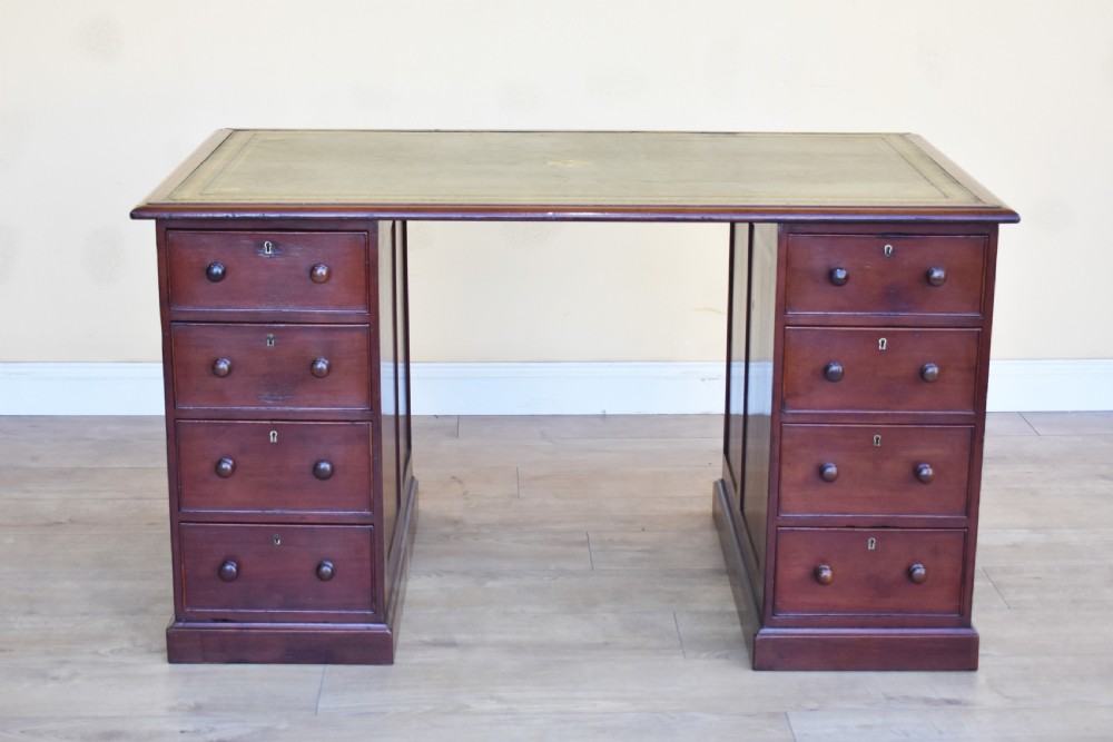 George III Mahogany Pedestal Desk 