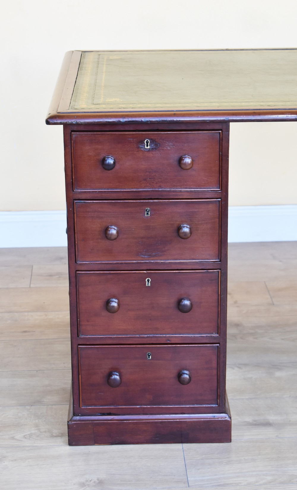 George III Mahogany Pedestal Desk  View II