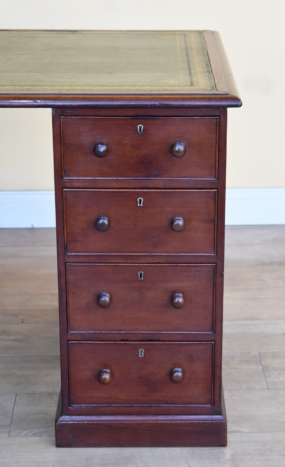 George III Mahogany Pedestal Desk  View III