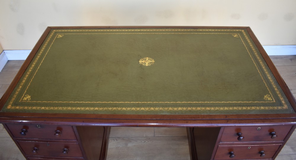 George III Mahogany Pedestal Desk  View IV