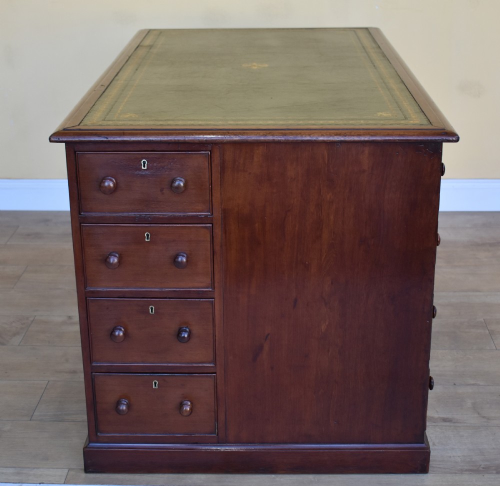 George III Mahogany Pedestal Desk  View V