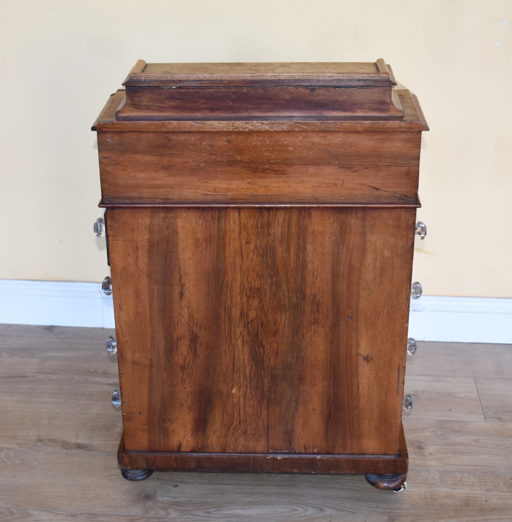 19th Century Victorian Burr Walnut Davenport View III