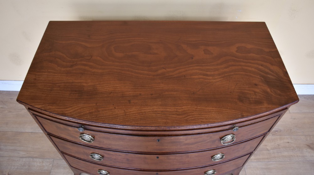19th Century Regency Mahogany Bow Front Chest View IV
