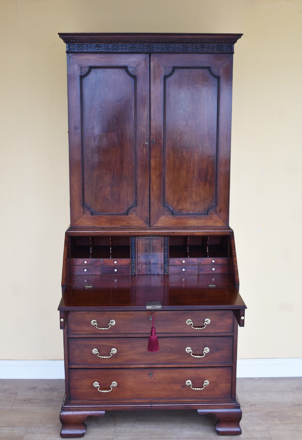 18th Century George III Mahogany Bureau Bookcase View III