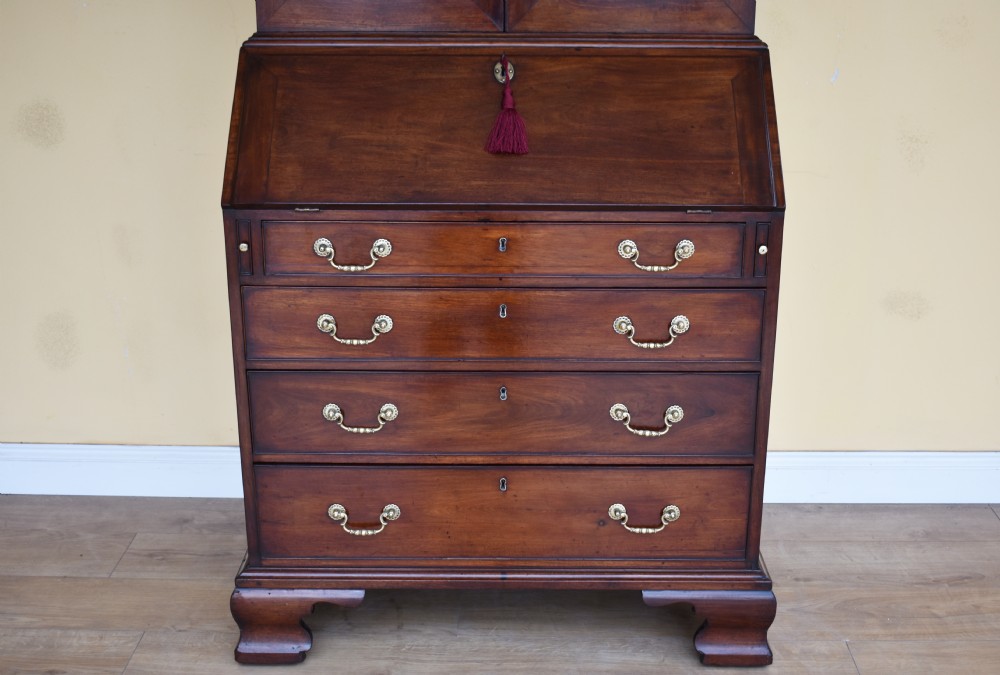 18th Century George III Mahogany Bureau Bookcase View IV