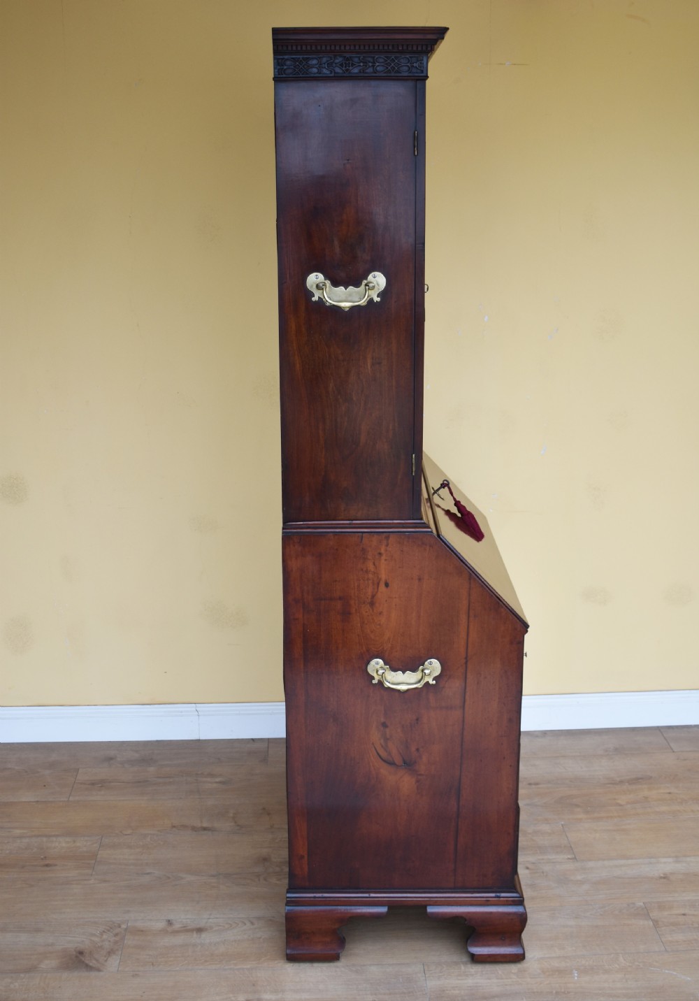 18th Century George III Mahogany Bureau Bookcase View VII