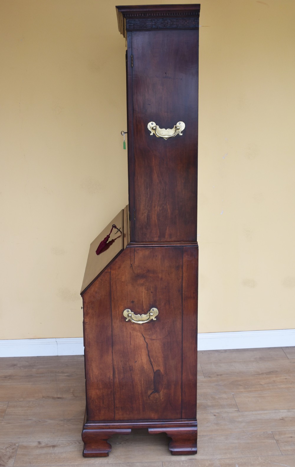 18th Century George III Mahogany Bureau Bookcase View VIII