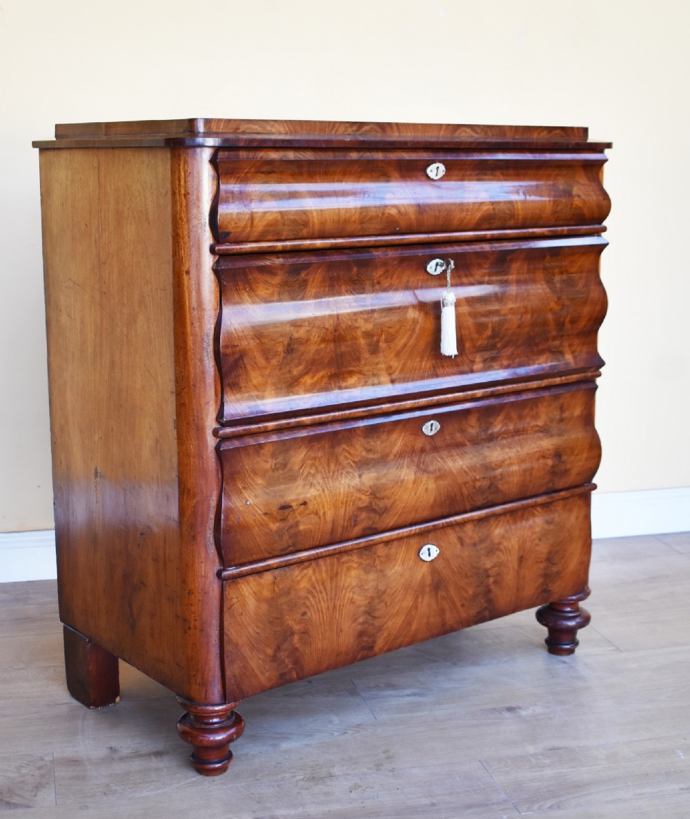 19th Century Beidermeir Walnut Chest of Drawers