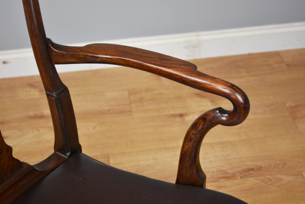 20th Century Red Walnut Desk Chair  View IV