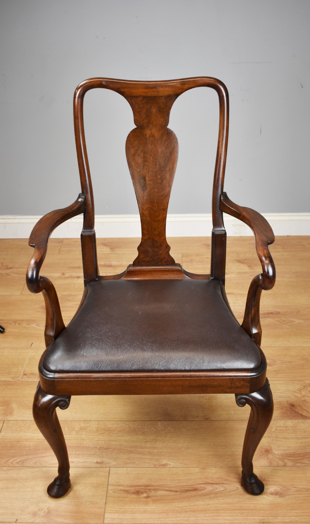 20th Century Red Walnut Desk Chair  View VI