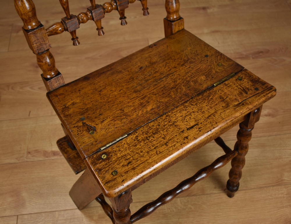 19th Century Oak Metamorphic Library Steps View VIII